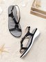 Cross Strap Casual Massage Wedge Sandals