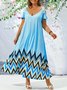 Plus Size Boho Geometric Loose Dress