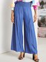 Plain Loose Urban Long Jeans Wide leg pants