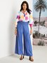 Plain Loose Urban Long Jeans Wide leg pants