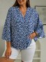 Plus Size Loose Casual V Neck Shirt