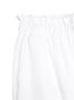 Cotton Casual Plain Paperbag Waist Wide Leg Pants