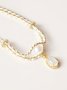 Elegant Opal Moonstone Pearl Layered Necklace Party Wedding Jewelry For Women