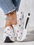 Mesh Ripped Denim Raw Hem Slip On Muffin Sneakers