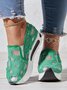 Mesh Ripped Denim Raw Hem Slip On Muffin Sneakers