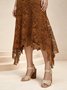 Halloween Lace Boho Ethnic Daily Loose Skirt H-Line Maxi Dress