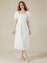 Plain Linen Vacation Dress