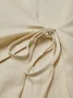 Linen Plain Crew Neck Maxi Dress