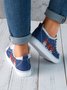 Christmas Santa Blue Lace-Up Sneakers Sneakers Xmas Shoes