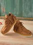Vintage Roman Platform Fringe Lace-Up Booties