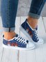 Christmas Santa Blue Lace-Up Sneakers Sneakers Xmas Shoes