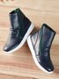 Vintage Leather Soft Sole Comfortable Lightweight Round Toe Booties