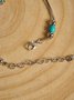 Vintage Alloy Butterfly Turquoise Bracelet