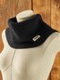 Casual Simple Plain Cotton Snap Scarf Autumn and Winter Warm, Breathable, Windproof Scarf Accessories