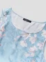 Elegant Floral Short sleeve Woven Dress two-piece