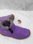 Women Large Size Waterproof Booties Fur Lined Slip On Boots