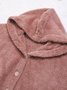zolucky Cozy Fleece Hooded Sherpa Coat Symmetrical Button Teddy Bear Coats