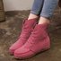 zolucky Round Toe Women Ankle Lace-Up Boots