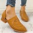 zolucky Womens Spring Hollow-out Low Heel Cutout Ankle Booties With Jeans