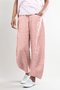 zolucky Women Summer Pink Cotton Pockets Shift Casual Capri Pants