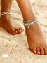 zolucky Woman Fashion Silver Star Anklet