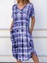 Women Casual Tie Dye Maxi Knitting Dress