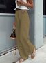 zolucky Plain Cotton Casual Pants