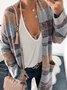 Striped Long Sleeve Casual Jacket