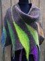Casual Knitted Color-Block Scarf