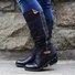 zolucky Womens Western Cowboy Knee Boots Punk Boots