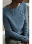 zolucky Women Long Sleeves Solid Sweaters