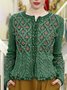 Women Vintage Plus size Casual Knitted Sweater coat