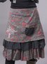 Vintage Floral-Print Skirt