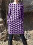 Casual Crew Neck Printed Knitting Dress