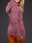 Solid Asymmetric Hoodie Casual Knit coat