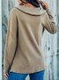 Women Casual Plain Spring Cotton-Blend High Waist Mid-weight Daily Long sleeve Jacket