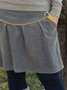 Casual Basic Daily Corduroy Half Short Skirt