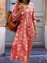 Half Sleeve V Neck Weaving Dress