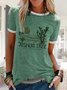 Green Short Sleeve Crew Neck Cotton T-shirt