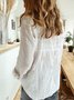 Linen Shift Cotton-Blend Blouse for Women