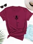 Mother‘s Day Printed Short Sleeve Casual T-shirt