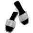 Summer Artificial Leather Rhinestone Slipper