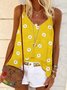 V Neck Floral-print Casual Summer Camisoles Top for Women