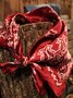 Western denim chiffon printed casual scarf