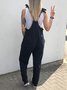 Black Club Party Daily Shift Printed Cotton Casual Shift Jumpsuit & Romper
