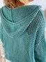 Blue Long Sleeve Patchwork Sweater