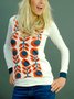 Casual Long Sleeve Round Neck Top