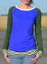 Casual Striped Crew Neck T-shirt