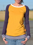 Casual Striped Crew Neck T-shirt