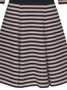 Cotton-Blend Striped Crew Neck Long Sleeve Casual Knitting Dress